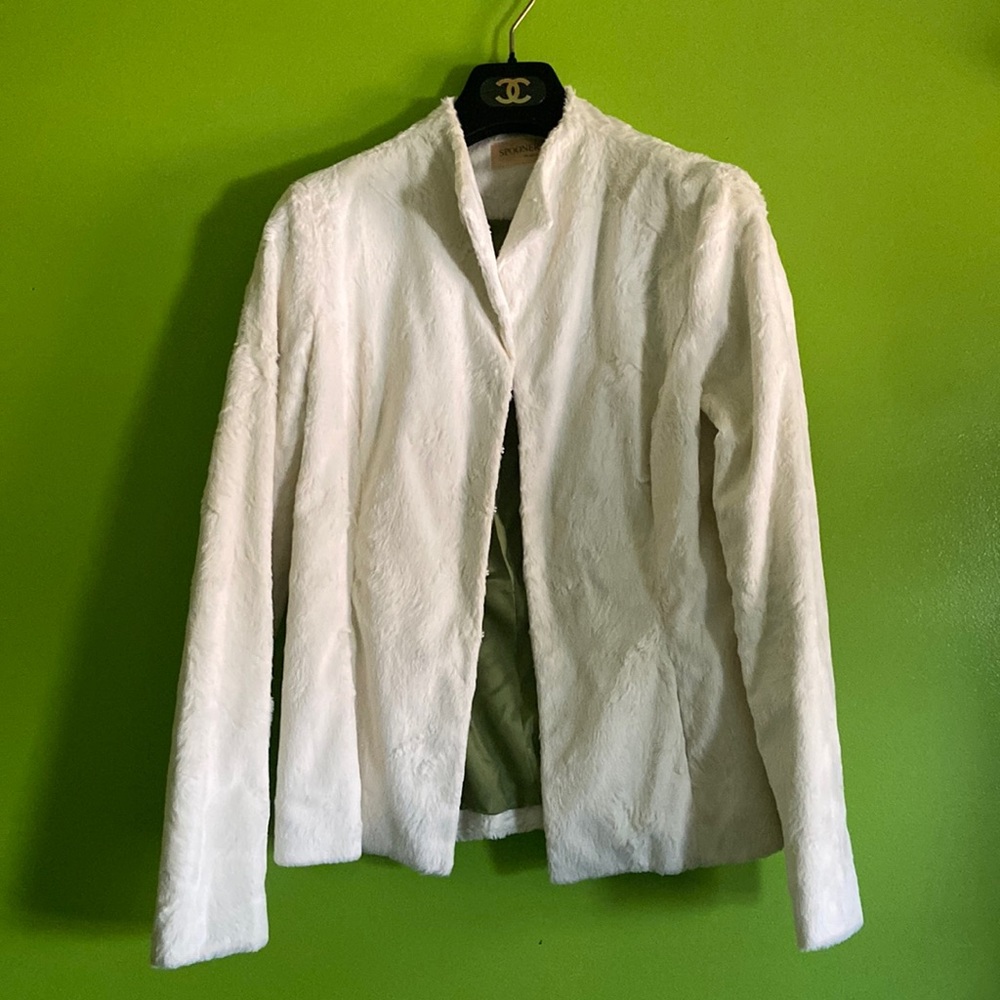 Spooner Prague cream faux fur coat